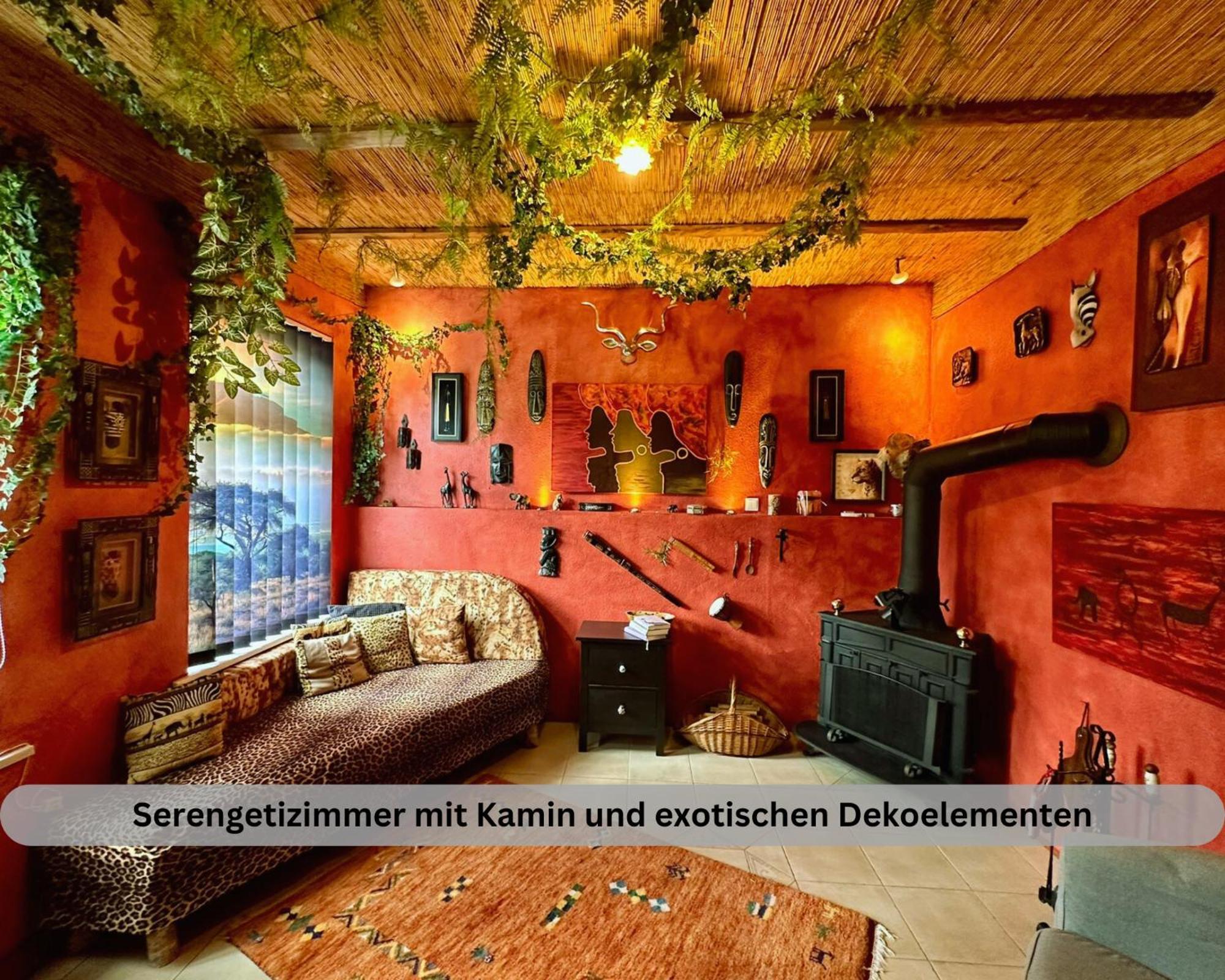 Lodge Of Africa - Einzigartige Themenzimmer, Eingezaeunten Garten, Sauna, Whirlpool & Kamin, Hunde Willkommen, Gasgrill, Voll Ausgestattete Kueche, Grosser Essbereich, Hamburg & Stade In Der Naehe Twielenfleth Ngoại thất bức ảnh