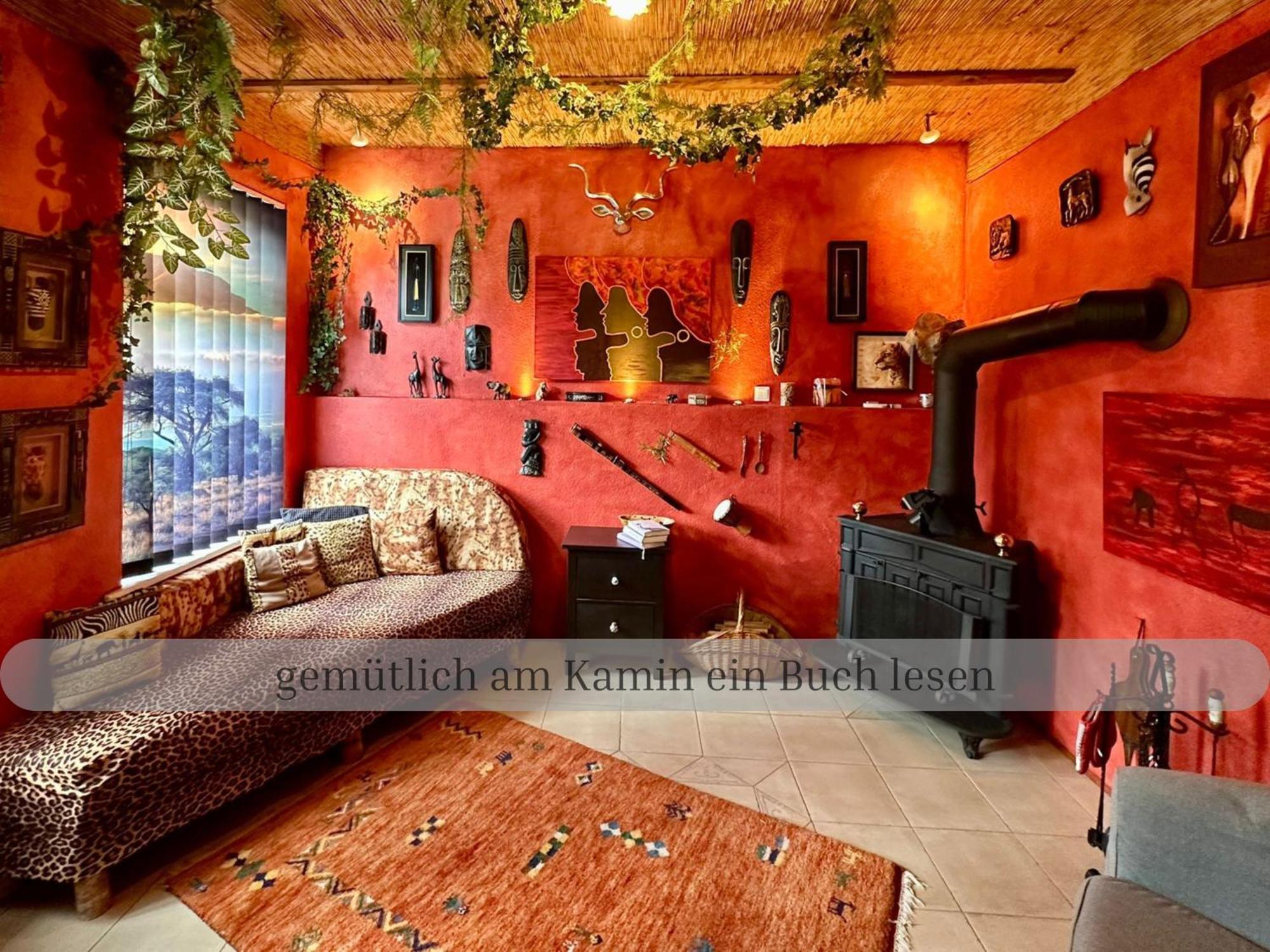 Lodge Of Africa - Einzigartige Themenzimmer, Eingezaeunten Garten, Sauna, Whirlpool & Kamin, Hunde Willkommen, Gasgrill, Voll Ausgestattete Kueche, Grosser Essbereich, Hamburg & Stade In Der Naehe Twielenfleth Ngoại thất bức ảnh